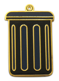 Novel Merk Garbage Can Lapel Pin, Hat Pin & Tie Tack with Clutch Back (Single Pack)
