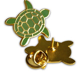 Novel Merk Turtle Lapel Pin, Hat Pin & Tie Tack with Clutch Back (Single Pack)
