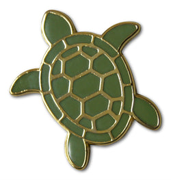 Novel Merk Turtle Lapel Pin, Hat Pin & Tie Tack with Clutch Back (Single Pack)