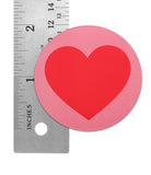 Novel Merk Heart Vinyl Sticker Decals – 2 Inch Round Individual Cut - Waterproof (10 Pack)