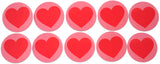 Novel Merk Heart Vinyl Sticker Decals – 2 Inch Round Individual Cut - Waterproof (10 Pack)