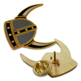 Novel Merk Viking Helmet Lapel Pin, Hat Pin & Tie Tack with Clutch Back (Single Pack)