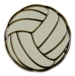 Novel Merk Volleyball Lapel Pin, Hat Pin & Tie Tack with Clutch Back (Single Pack)