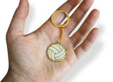 Novel Merk Volleyball Sports Enamel Keychain with Key Ring (10)