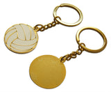 Novel Merk Volleyball Sports Enamel Keychain with Key Ring (10)