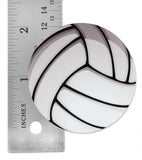 Novel Merk Volleyball Sports Vinyl Sticker Decals – 2 Inch Round Individual Cut - Waterproof (10 Pack)