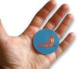 Novel Merk Walrus Vinyl Sticker Decals – 2 Inch Round Individual Cut - Waterproof (10 Pack)
