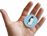 Novel Merk Penguin Vinyl Sticker Decals – 2 Inch Round Individual Cut - Waterproof (10 Pack)
