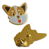 Novel Merk Corgi Lapel Pin, Hat Pin & Tie Tack with Clutch Back (Single Pack)
