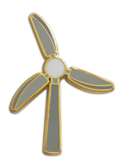 Novel Merk Wind Turbine Lapel Pin, Hat Pin & Tie Tack with Clutch Back (Single Pack)