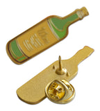 Novel Merk Wine Bottle Lapel Pin, Hat Pin & Tie Tack with Clutch Back (Single Pack)