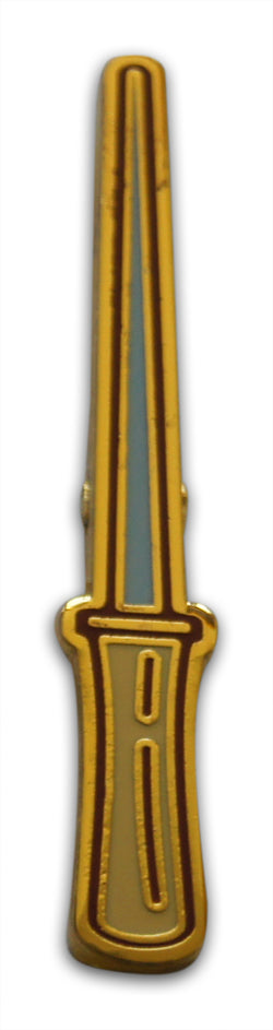 Novel Merk Wand Lapel Pin, Hat Pin & Tie Tack with Clutch Back (Single Pack)