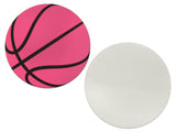 Novel Merk Pink Basketball Sports Vinyl Sticker Decals – 2 Inch Round Individual Cut - Waterproof (10 Pack)