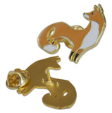 Novel Merk Fox Lapel Pin, Hat Pin & Tie Tack with Clutch Back (Single Pack)