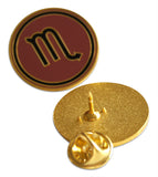 Novel Merk Scorpio Lapel Pin, Hat Pin & Tie Tack with Clutch Back (Single Pack)