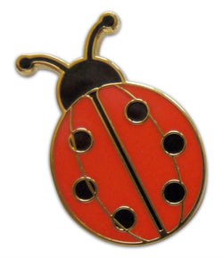 Novel Merk Ladybug Lapel Pin, Hat Pin & Tie Tack with Clutch Back (Single Pack)