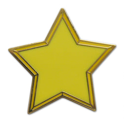 Novel Merk Star Lapel Pin, Hat Pin & Tie Tack with Clutch Back (Single Pack)