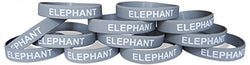 Novel Merk Elephant Gray Safari Animal Party Favor & School Carnival Prize Silicone Rubber Band Wristband Bracelet (12 pieces)