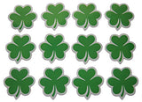 Novel Merk Irish Shamrock Ireland American Green Print Small Refrigerator Magnets Set for Teacher Decorations Party Favors & Carnival Prizes Mini Design (12 Pieces)