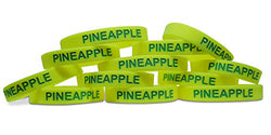 Novel Merk Pineapple Yellow Fruit 12-Piece Party Favor & Carnival Prize Rubber Band Wristband Bracelet Accessory