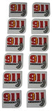 Novel Merk Emergency Dial 911 Small Refrigerator Magnets Set for Kids Awareness & Preparedness Miniature Design (12 Pieces)