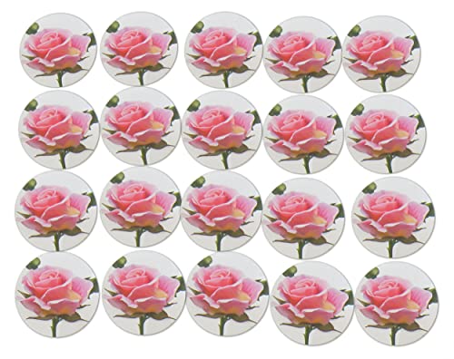 Pink Bouquet of Roses Flower Stickers