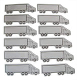 Novel Merk Semi Truck Big Rig 18 Wheeler Small Refrigerator Magnets Set for Teacher Decorations Party Favors & Prizes Miniature Design (12 Pieces)