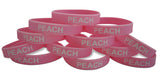 Novel Merk Peach Pink Fruit 12-Piece Party Favor & Carnival Prize Rubber Band Wristband Bracelet Accessory