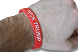 Novel Merk F Trump MAGA Red Band & White Text Pack Party Favor & Carnival Prize Rubber Band Wristband Bracelet Accessory (12 Pieces)