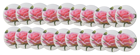 Novel Merk Pink Soccer Vinyl Sticker 2 Inch Round (10 Pack)