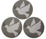 Novel Merk Dove Refrigerator Magnets – Vinyl 3” Round Magnets for Fridge, Lockers, Home Kitchen, Peace, and Farmhouse Decor – Self Adhesive to Metal Surfaces (12 Pack)