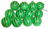 Novel Merk Green Watermelon 12-Piece Fruit Keychains for Party Favors & School Carnival Prizes