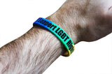 Novel Merk LGBT Gay Pride & I Support LGBT Rights Rainbow Silicone Rubber Band Wristband Bracelet Accessory (LGBT Pride & I Support LGBT Rights)