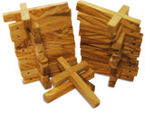 Novel Merk 20-Piece Wooden Cross Set Made in the Holy Land for Vacation Bible School Arts and Crafts or Church Carnival  Fundraising Religious Jewelry Gifts