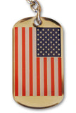 Novel Merk 2-Piece Patriotic Keychain Set Gadsden & American Flag Dog Tag