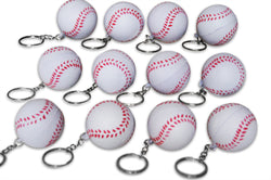 Novel Merk 12 Pack Baseball Keychains for Party Favors & Carnival Prizes