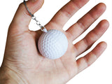 Novel Merk Single Pack Golf Ball White Keychains for Kids Party Favors & School Carnival Prizes