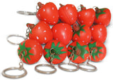 Novel Merk Red Strawberry 12-Piece Fruit Keychains for Kids Party Favors & School Carnival Prizes